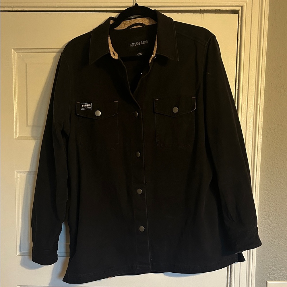 Westfang shacket black L